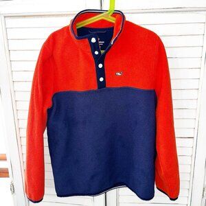 Vineyard Vines Long Sleeve Performance Jacket 1/4 Snap Boys Sz M (12-14)